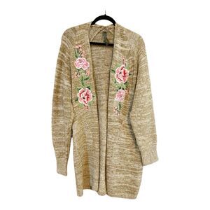 Aratta Silent Journey Cardigan Lady May Sweater SIZE M Open Sweater Floral Long